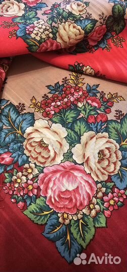 Павловопосадский платок Спящая красавица вид 5