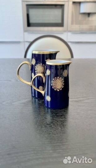 Сервиз чайно-кофейный Lichte Гдр кобальт