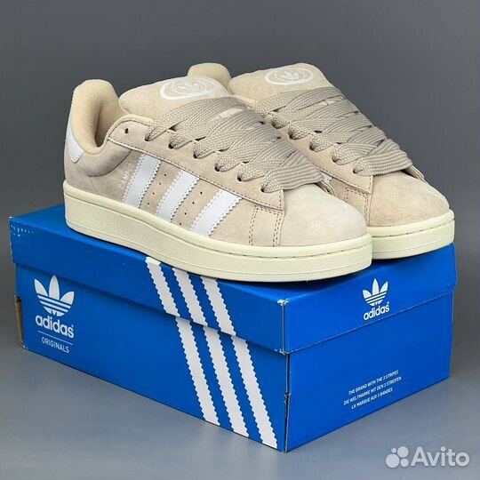 Кроссовки Adidas Campus бежевые