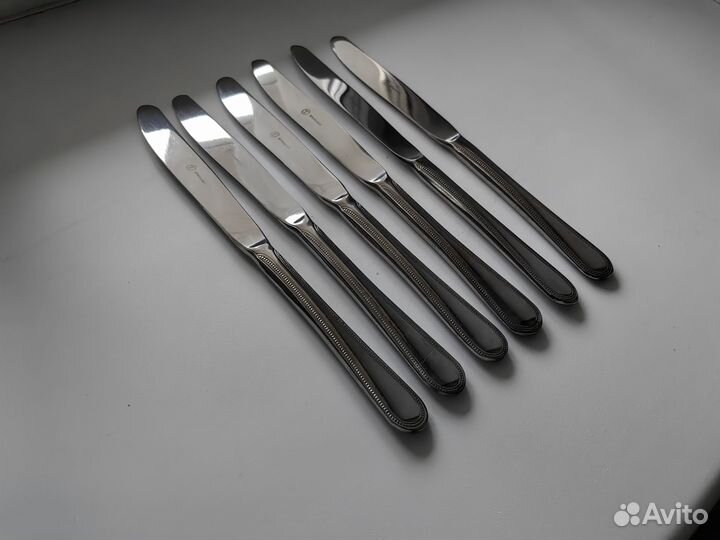 Ножи столовые приборы набор нержавейка 6 шт