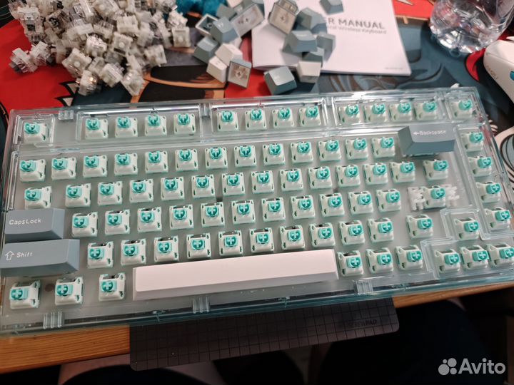 Клавиатура Fl esports Q75, ice mint v2