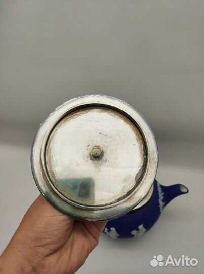 Чайник фарфор бисквит диаметр 13 см, сер. XX в, В