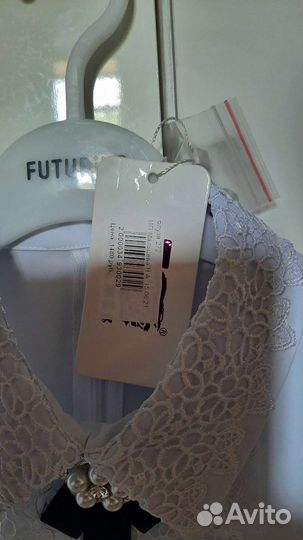 Блузка белая для девочек 128 новая