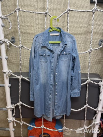 Платье рубашка джинсовая для девочки 152