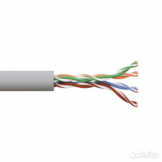 Кабель витая пара U/UTP кат.5E 4 пары 24 AWG solid PVC сер. teracom PRO PRO EKF TRP-5eutp-04PVC-GY-I