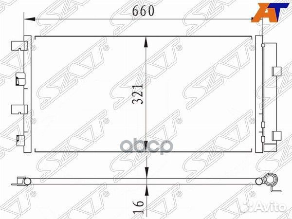 Радиатор кондиционера Renault Duster 10-21 / Da