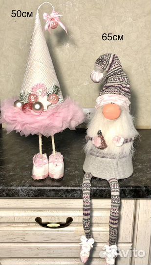 Новогодняя композиция, елка, гном