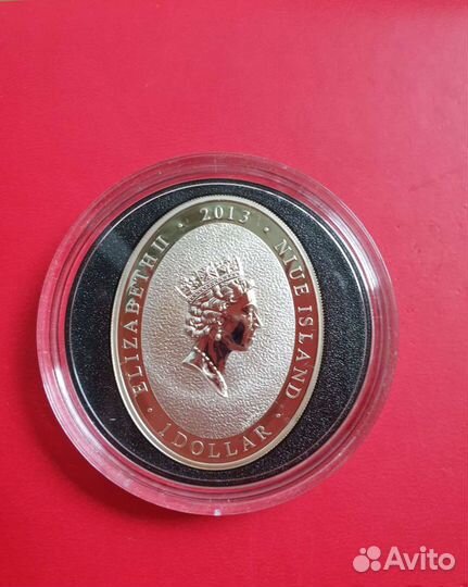 Монета серебряная китайская змея, подарок