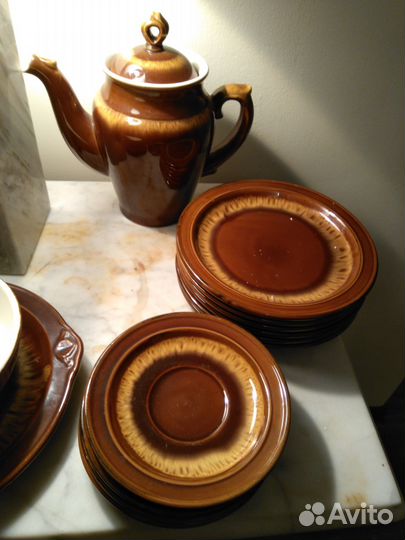 Керамика, десертный сервиз, винтаж