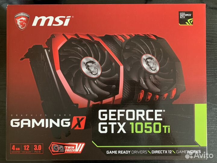 MSI GeForce GTX 1050 Ti Gaming X 4G