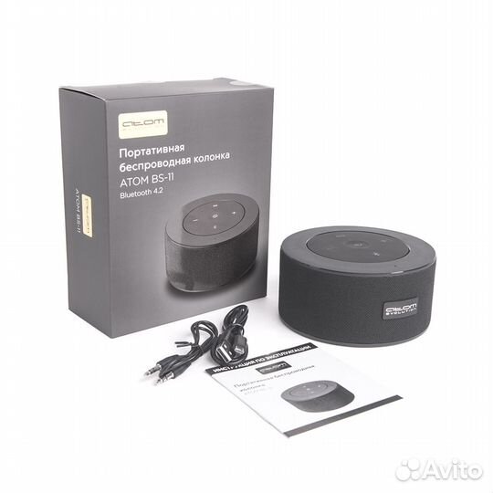 Колонка Атом BS-11, 4*3Вт, 2500мАч, hands free, со