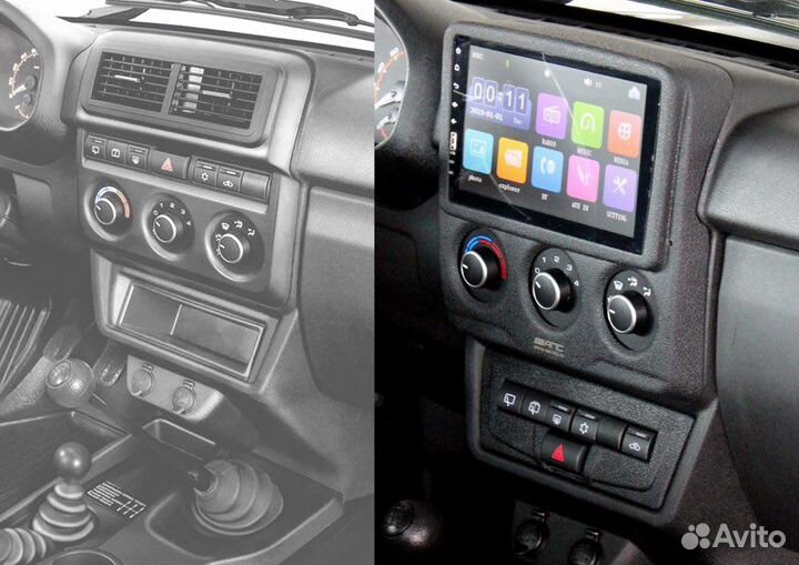 Консоль панели приборов niva legend под планшет 9