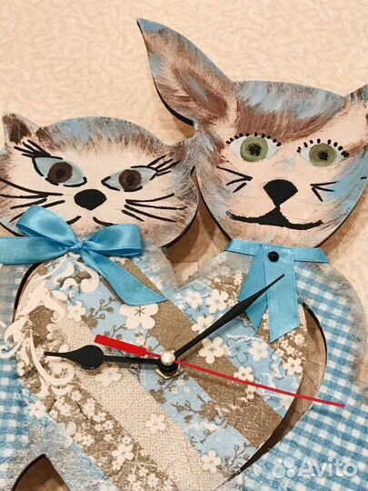 Часы ручной работы, декупаж