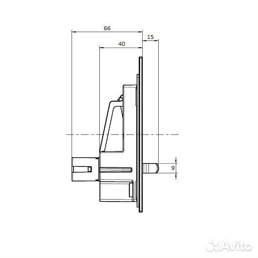 Клавиша смыва Villeroy&Boch 922169AN (черный мат.)