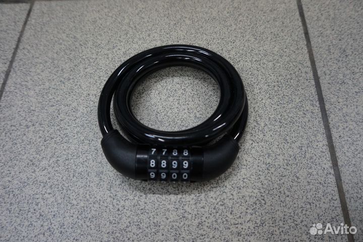 Противоугонный кодовый трос TopRace12х1200мм Черны