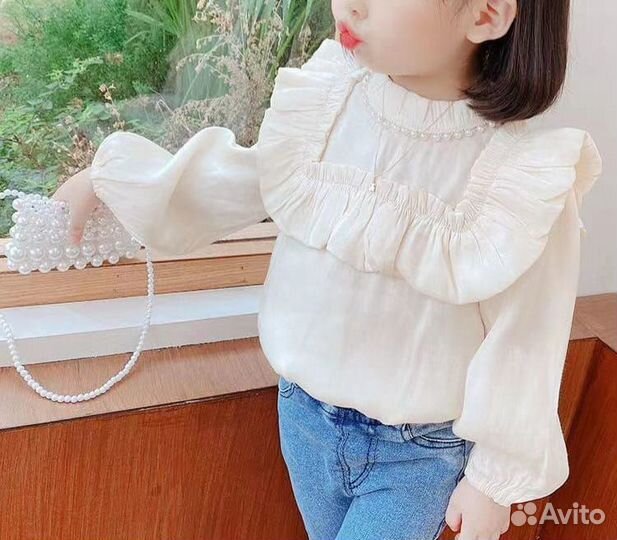 Блузка белая школьная новая р.130