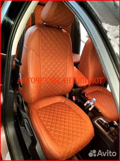 Чехлы Автопилот Volkswagen Jetta 6 из экокожи Ромб