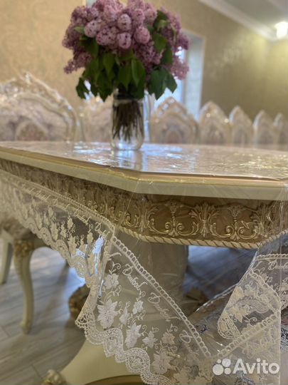 Силиконовая скатерть с кружевом