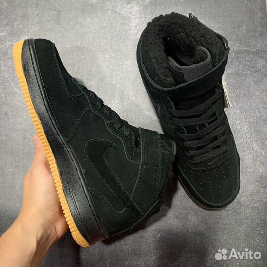 Кроссовки зимние Nike Air Force 1 mid с мехом