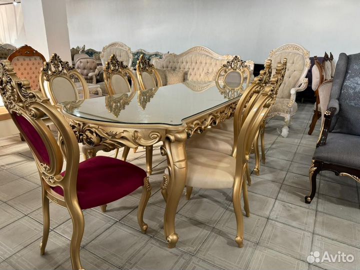 Стол стулья golden