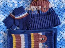 Шапка,шарф,перчатки mothercare для мальчика