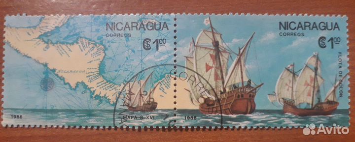 Почтовая марка Никарагуа 1986 г