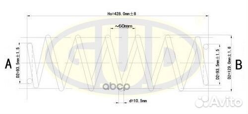 Пружина подвески GCS272916 G.U.D