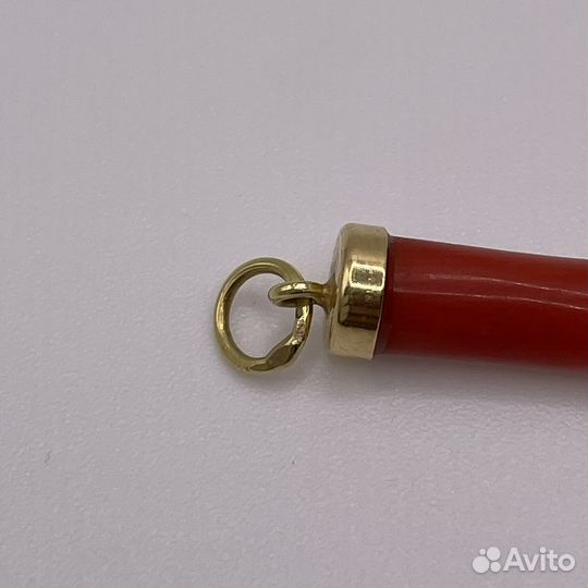 Подвеска Золото Коралл 750 пробы Перец