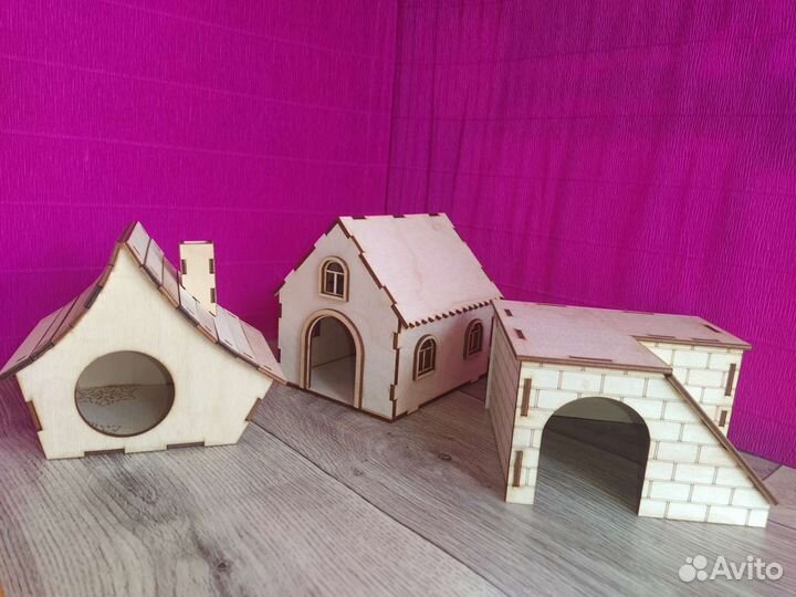 Домик и колесо для грызунов, хомяки