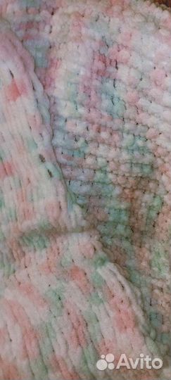 Плед вязаный плюшевый