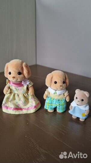 Sylvanian families семья собачек, в подарок мишку