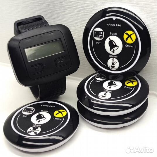 Кнопка вызова официанта, персонала с часами Эконом