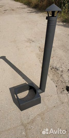 Печь-подставка с трубой на мангал