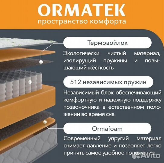 Матрас Ormatek Sleep Classic 140х200х17 см