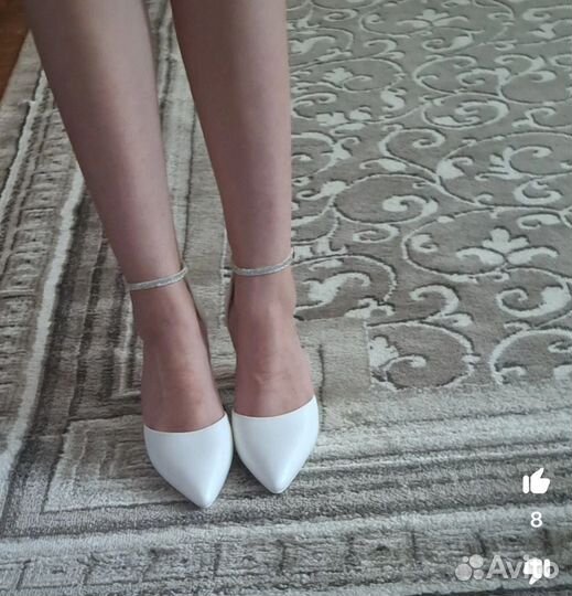 Туфли белые женские 38