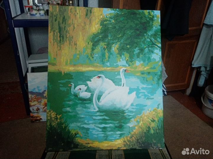 Картина маслом этюд, пейзаж