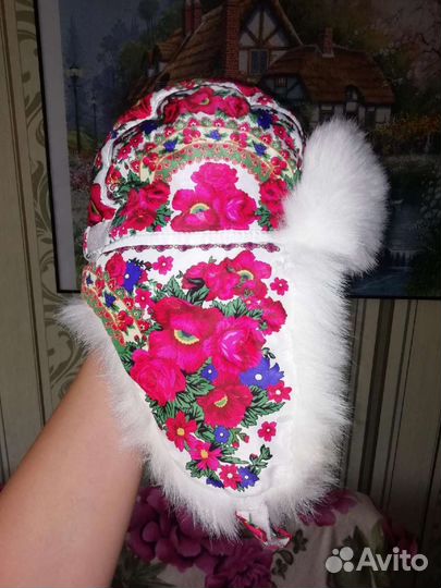 Шапка-ушанка женская