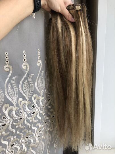 Натуральные Волосы на заколках мега объем 55 см