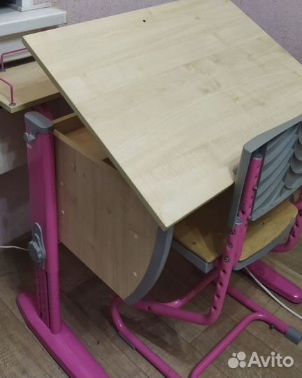 Стол растущая парта Деми со стулом в комплекте
