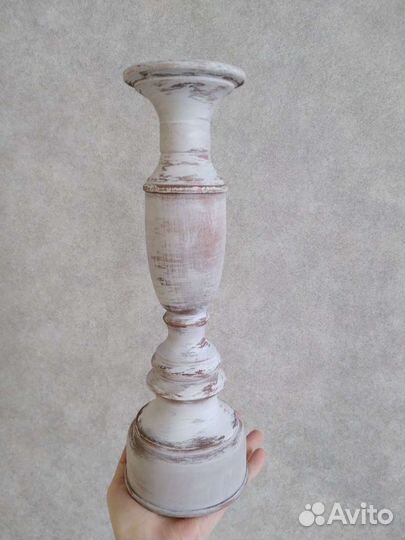 Подсвечник деревянный напольный