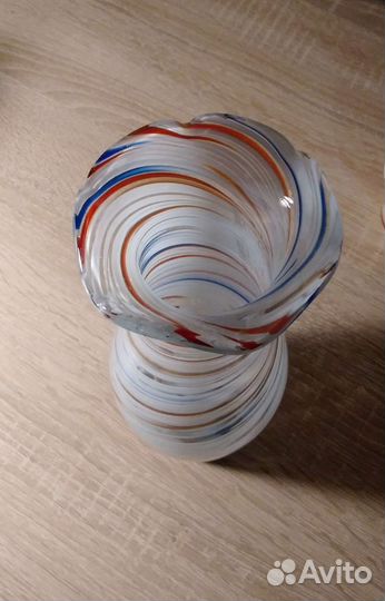 Ваза гутное стекло СССР