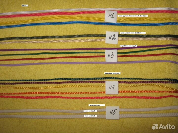 Шнуры, зажимы, концевики