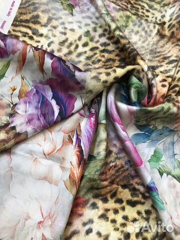 Отрез ткани шелк натуральный