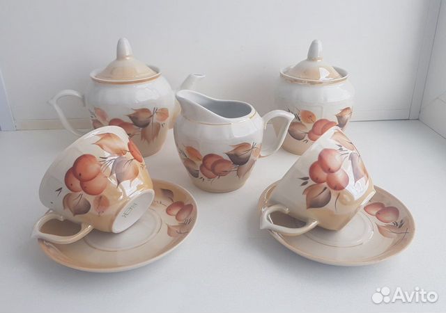 Чайный сервиз Тумазинский завод Фарфор СССР. 7 пр