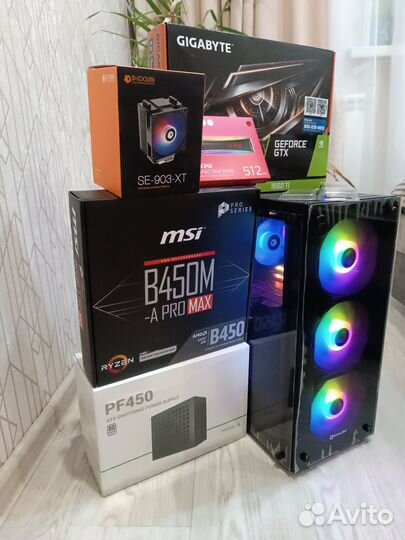 Игровой Компьютер, Ryzen 5 5500+ GTX 1660ti