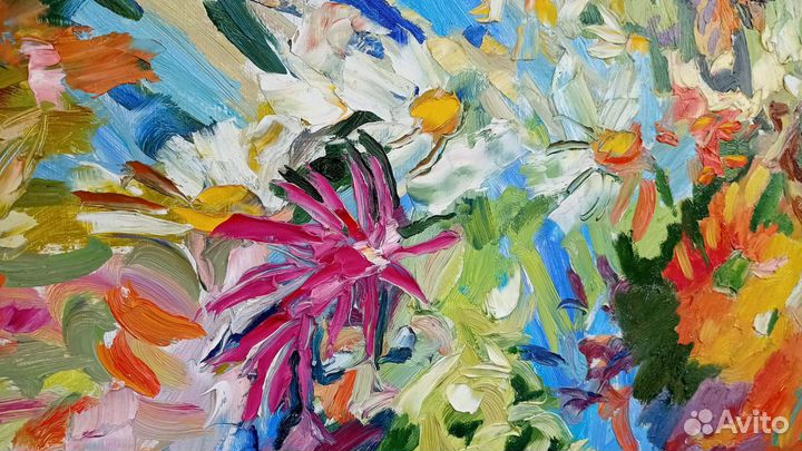 Картина интерьерная 48х84 Цветы