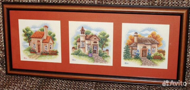 Картина вышитая крестом Мой дом