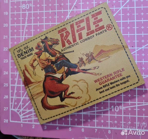 Rifle кожаный цветной патч