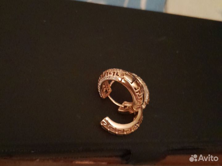 Серьги позолота