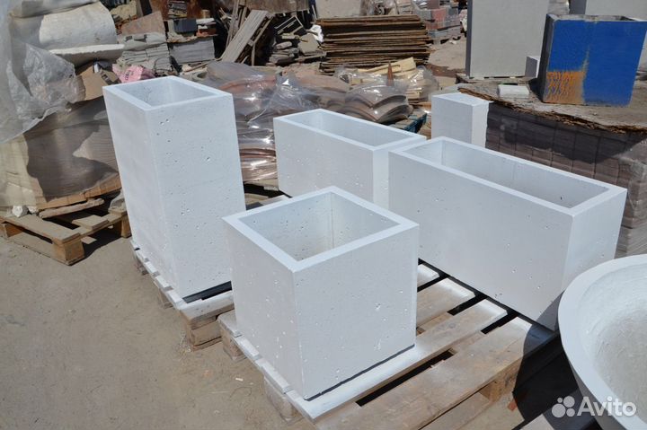 Бетонные вазоны кашпо